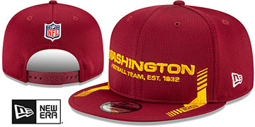 Washington 2021 NFL SIDELINE HOME SNAPBACK Burgundy Hat by New Era