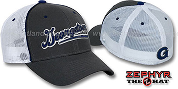 Georgetown 'SCRIPT-MESH' Fitted Hat by Zephyr - grey-white