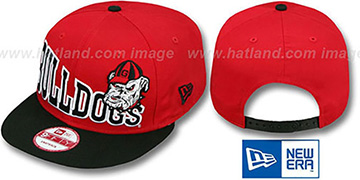 Georgia STOKED SNAPBACK Red-Black Hat by New Era