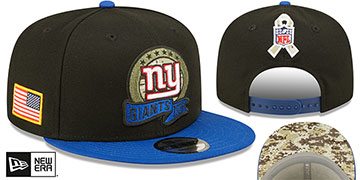 Giants 2022 SALUTE-TO-SERVICE SNAPBACK Black-Royal Hat by New Era