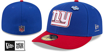Giants 2026 PRECURVED NFL DRAFT Royal-Red Fitted Hat by New Era