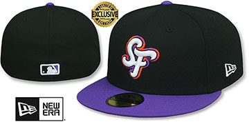 Giants 'ALTERNATE CITY CONNECT' Black-Purple Fitted Hat by New Era