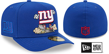 Giants NFL CARTOON  A-FRAME Royal Fitted Hat by New Era