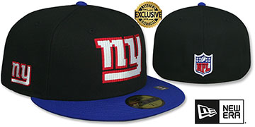 Giants NFL PIXELATED Black-Royal Fitted Hat by New Era