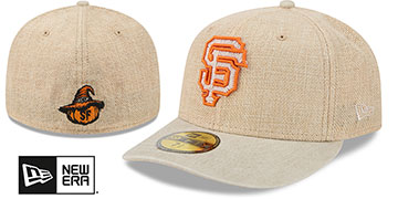 Giants PC HALLOWEEN BURLAP Tan Fitted Hat by New Era