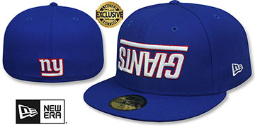 Giants UPSIDE DOWN WORDMARK Royal Fitted Hat by New Era