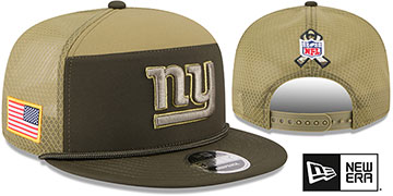 Giants2025 SALUTE-TO-SERVICE SNAPBACK Dark Green-Olive Hat by New Era