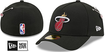 Heat 2026 NBA ON-STAGE CRYSTAL DRAFT Black Fitted Hat by New Era