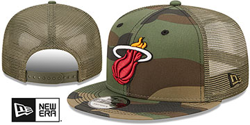 Heat ARMY CAMO TRUCKER Hat by New Era