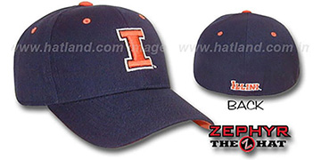 Illinois DH Fitted Hat by ZEPHYR - navy