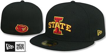 Iowa State NCAA TEAM-BASIC Black Fitted Hat by New Era