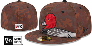 IronBirds THEME NIGHT Brown Camo Fitted Hat by New Era