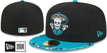 Isotopes 2026 COPA DE LA DIVERSION Black-Teal Fitted Hat by New Era