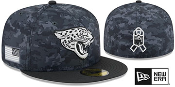 Jaguars 2026 SALUTE-TO-SERVICE Dark Digital Camo-Black Fitted Hat by New Era