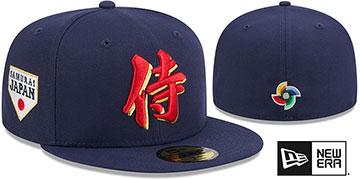 Japan WBC SAMURAI COUNTRY CONNECT Navy Fitted Hat by New Era