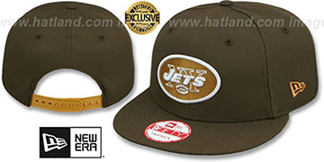Jets TEAM-BASIC SNAPBACK Brown-Wheat Hat by New Era