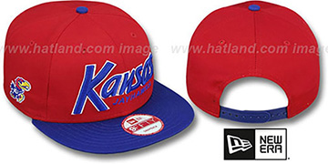Kansas SNAP-IT-BACK SNAPBACK Red-Royal Hat by New Era