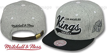 Kings 2T TAILSWEEPER STRAPBACK Grey-Black Hat by Mitchell and Ness