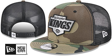 Kings ARMY CAMO TRUCKER Woodland-Black Hat by New Era