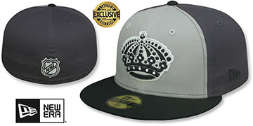 Kings 'GREY TONE' Grey-Charcoal-Black Fitted Hat by New Era