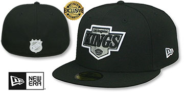Kings NHL TEAM-BASIC Black Fitted Hat by New Era