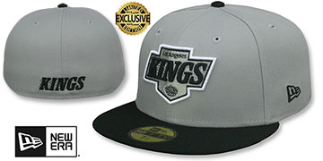 Kings NHL TEAM-BASIC Grey-Black Fitted Hat by New Era
