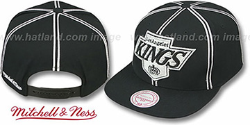 Kings 'XL-LOGO SOUTACHE SNAPBACK' Black Adjustable Hat by Mitchell and Ness