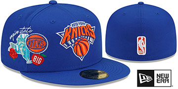 Knicks CITY CLUSTER Royal Fitted Hat by New Era