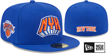 Knicks DECEPTOR Royal Fitted Hat by New Era