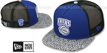 Knicks ELEPHANT-HOOK STRAPBACK Royal-Black Hat by New Era