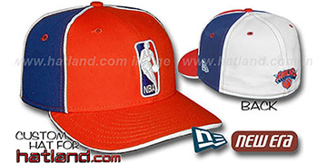 Knicks LOGOMAN-2 Orange-Royal-White Fitted Hat by New Era