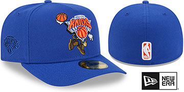 Knicks NBA CARTOON  A-FRAME Royal Fitted Hat by New Era