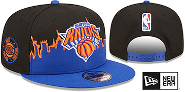 Knicks SKYLINE TIP OFF SNAPBACK Black-Royal Hat by New Era