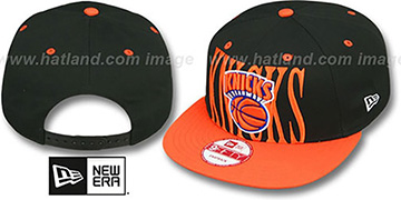 Knicks STEP-ABOVE SNAPBACK Black-Orange Hat by New Era