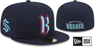 Kraken DECEPTOR Navy Fitted Hat by New Era