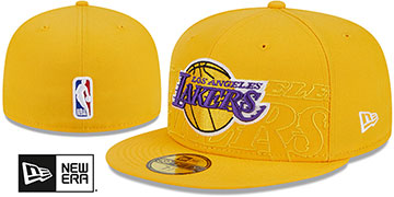 Lakers 2023 NBA DRAFT Gold Fitted Hat by New Era