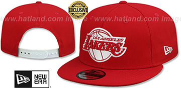 Lakers 'TEAM-BASIC SNAPBACK' Red-White Hat by New Era