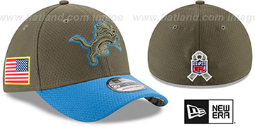 Lions 2017 SALUTE-TO-SERVICE FLEX Green-Blue Hat by New Era
