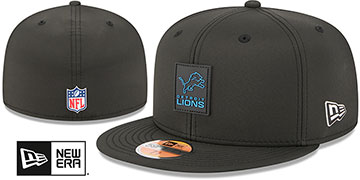 Lions '2025 HOT WEATHER NFL SIDELINE' Black Fitted Hat by New Era