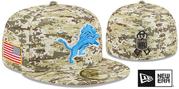 Lions 2025 SALUTE-TO-SERVICE Digital Desert Storm Fitted Hat by New Era