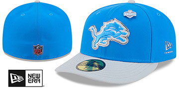 Lions 2026 PRECURVED NFL DRAFT Blue-Grey Fitted Hat by New Era