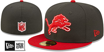 Lions 2T COLOR PACK Charcoal-Red Fitted Hat by New Era