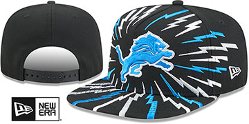 Lions BOLT A-FRAME SNAPBACK Black Hat by New Era