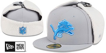 Lions CLASSIC DOGEAR Grey Fitted Hat by New Era