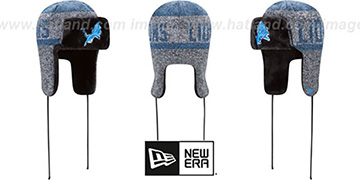 Lions FROSTWORK TRAPPER Blue Knit Hat by New Era