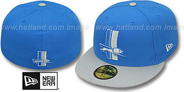 Lions NFL 2T THROWBACK TEAM-BASIC Blue-Grey Fitted Hat by New Era