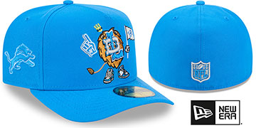 Lions NFL CARTOON  A-FRAME Blue Fitted Hat by New Era