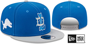 Lions NFL LIGATURE SNAPBACK Blue-Grey Hat by New Era