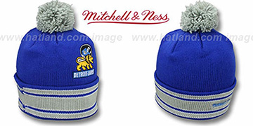 Lions XL-LOGO BEANIE Blue by Mitchell and Ness