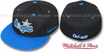 Magic '2T BP-MESH' Black-Blue Fitted Hat by Mitchell and Ness